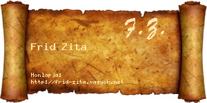 Frid Zita névjegykártya